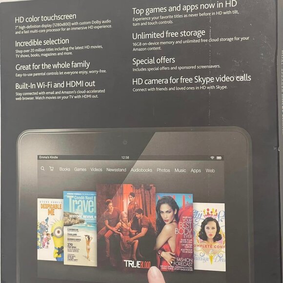 NEW Kindle Fire HD 7", HD Display, Wi-Fi, 8 GB - Brand New, Factory Sealed - Picture 9 of 9